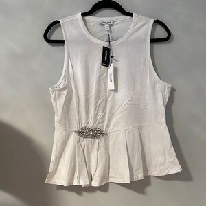 Express embellished peplum type tank size medium brand new great everyday
